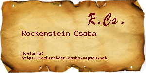 Rockenstein Csaba névjegykártya