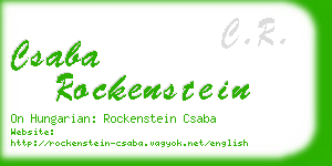 csaba rockenstein business card